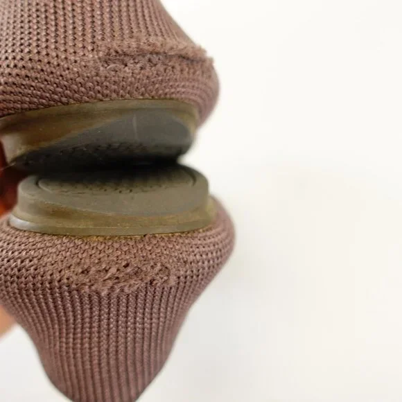 ROTHY'S Womens 100% Recycled Brown Nude Ballerinas Ballet Flat Shoes 5 Knitted - Picture 10 of 13